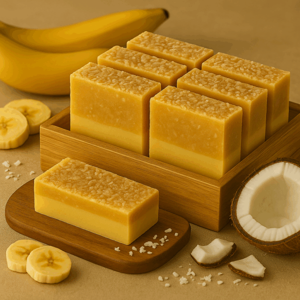 1b81ea61-826b-4365-877a-de8d429d1ac5 Savon Artisanal - Banane et Noix de coco