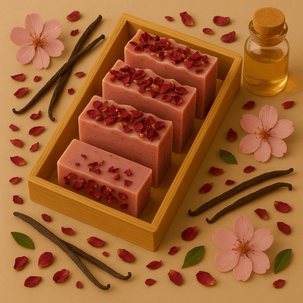 Savon Artisanal - Rose & Vanille